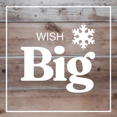 wish big copy on red background