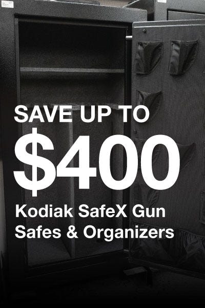  Image of Kodak Safex gun safes and organizers, showcasing various models designed for secure firearm storage.